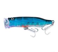 Glow Body Popper Lure con Occhio Dettaglio 3D per un migliore riconoscimento dei pesci e induzione di sciopero sull'acqua (blu)