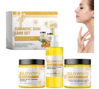 Glow Combo | Glow Combo Skincare Set, 3 In 1 Turmeric Combo Skincare Set, Turmeric Glow Scrub, Glow Butter and Turmeric Glow Face Wash, Natural Exfoliation and Hydration