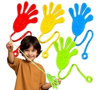 Glow Fever Confezione da 40 bomboniere grandi con mani appiccicose, 22,9 cm di lunghezza totale, bomboniere, regali per compleanno, premi in aula in classe, calza di Natale, 4 colori (mani adesive)