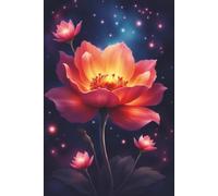 Glow Floral Dot Grid Notebook: Dreamlike Flower Journal for Writing, Planning & Creative Use (6 x 9)