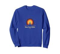 Glow from Within: Yoga Meditazione Spirituale Felpa, Unisex per Adulti, Blu Reale, S