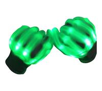 Glow Gloves - 22-23cm Flashing Gloves With Multi Modes, Colorful Light Up Warm Glove, Adjustable Colorful Lights WarmGloves For Adults Night Party Festivals, Adults Light Shows, Raves, Festival,