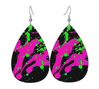 Glow In Dark Splatter Orecchini al neon per orecchini da donna Orecchini a goccia