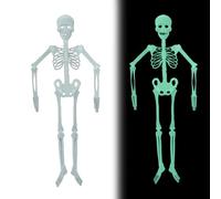 Glow in the buio scheletro da 35, 43 pollici di Halloween Scheletro Le dimensioni della vita appesa a un corpo pieno luminoso per la casa infestata decorazioni di Halloween, dimensioni della vita