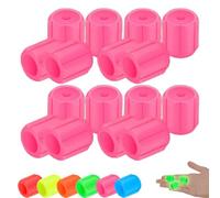 Glow-In-The-Dark Car Tire Valve Cap Set, Fluorescent Valve Caps, Waterproof Luminous Car Tire Valves Caps, Easy To Install No Tool Required For Vehicle Bikes (Pink,24pcs)