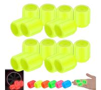 Glow-In-The-Dark Car Tire Valve Cap Set, Fluorescent Valve Caps, Waterproof Luminous Car Tire Valves Caps, Easy To Install No Tool Required For Vehicle Bikes (Yellow,100pcs)