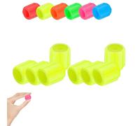 Glow-in-The-Dark Car Tire Valve Cap Set, Glow Valve Stem Caps, Luminous Night Rider Valves Cover Durable Easy to Install No Tool Required, for Most Vehicle Tires (Yellow)