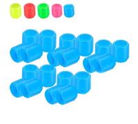 Glow-in-The-Dark Car Tire Valve Cap Set - Waterproof Luminous Fluorescent Stem Caps, Easy to Install No Tool Required, for Most Vehicle Tires (Blue*20)