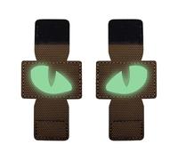 Glow In The Dark Cat Eyes Patch | Toppe ricamate con chiusura a gancio incandescente,Toppa morbida portatile multiuso per occhi di gatto che si al buio non sbiadisce per la giacca dei vestiti del