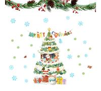 Glow In The Dark Christmas Window Cling | Removable Blue Luminous Window Cling,Glow In The Dark Christmas Decorations | for Home Room Offices Shop Glass Door Bedroom