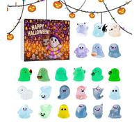 Glow in the Dark Countdown - Resin Ghost Figurine Display for Kids, Adults, Spooky Haunted House Calendar with Design, Countdown Fun for Men, Women, Teens, Halloween Event, Desk, Shelf, Home Decor