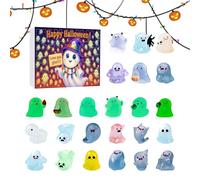 Glow in the Dark Countdown - Resin Ghost Figurine Display for Kids, Adults, Spooky Haunted House Calendar with Design, Countdown Fun for Men, Women, Teens, Halloween Event, Desk, Shelf, Home Decor
