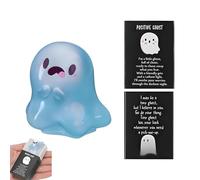 Glow In The Dark Ghost Figurines - Cute Luminio, Statua In Resina | Tiny Halloween, Arredamento Fantasma Esterno Interno | Figurina Luminosa Con Scatola Regalo Per Soggiorno Camera Da Letto