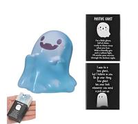 Glow In The Dark Ghost Figurines - Cute Luminio, Statua In Resina | Tiny Halloween, Arredamento Fantasma Esterno Interno | Figurina Luminosa Con Scatola Regalo Per Soggiorno Camera Da Letto