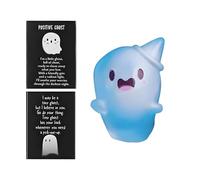 Glow In The Dark Ghost Halloween- Miniatura Cute Luminous Outdoor Decor Tiny Ghost Resin Statue Con Scatola | Resina Adorabile Per Le Vacanze Atmosfera Oggetti Di Scena Per Soggiorno Camera Da
