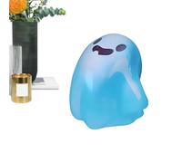 Glow In The Dark Ghost Halloween- Miniatura Cute Luminous Outdoor Decor Tiny Ghost Resin Statue Con Scatola | Resina Adorabile Per Le Vacanze Atmosfera Oggetti Di Scena Per Soggiorno Camera Da
