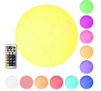 Glow in the Dark Light Up Beach Ball - giocattolo piscina gonfiabile jumbo con luci a LED che cambiano 13 colori e telecomando, palla da festa galleggiante per le spiagge delle piscine | Divertente de