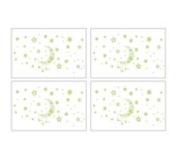 Glow in The Dark Moon and Star Wall Decals Durable PVC Wall Stickers Decor