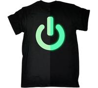 Glow in The Dark On Switch Night Party Luminous Rave Club Birthday Unisex 100% Cotton Short-Sleeve T-Shirts Black XXXL