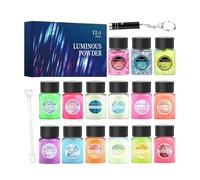 Glow In The Dark Pigment - 15-Color Self-Glowing Dye Powder | Safe, Long-Lasting Luminous Pigments For Nail Polish, Slime, Resin, Art Crafts, And DIY Coating Projects