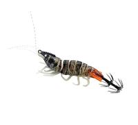 Glow in the Dark Squid Jigs - 3.15 Inch Slow Sinking Octopus Artificial Bait, Realistic Shrimp Fishing Lures for Freshwater, Lakes, Rivers, Sea, Underwater Trolling