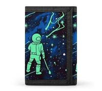 Glow In The Dark Trifold Portafoglio, Porta Carte E Denaro Oganizer Sottile Elegante Mini Borsa Monete con Cerniera Tasca Monete Credito per Uomini e Donne