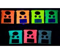 Glow In The Dark +UV Reactive Pigment Powder 25G Tutti I 7 Colori