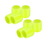 Glow In The Dark Valve Stem Caps - Night Visibility & Dust Protection | 8 Piece Universal Fluorescent Caps 0.3 Inch Inner Diameter For Car SUVs Trucks, Motorcycles Motorbikes Bicycles E-Bikes, Glowi