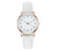 Glow in the Dark Watch - Quarzo elegante luminoso retrò, orologio da polso da donna, accessorio a cronometraggio | Cinta di cuoio vintage orologio casual | Simple Digital Display Watch for Business Ou