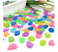 Glow in The Scure ciottoli, 500 g di Bagliore colorato nelle Rocce Scure, Pietre Decorative in Resina per Giardino per Pista da cammino Cortile Paesaggio
