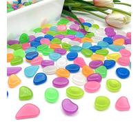 Glow in The Scuro ciottoli da 500 g Bagliore colorato nelle Pietre Decorative in Resina di Rocce Scure per Il cammino del Giardino del Giardino Paesaggio