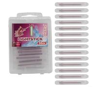 Glow Night Fishing Float Lightsticks - Confezione da 15 bastoncini luminosi per un migliore rilevamento del morso e posizionamento del galleggiante durante le uscite di pesca serali o notturne (rosso)