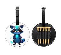 Glow Raccoon - Borsa portaoggetti per tee da golf, facile da trasportare e più efficiente per giocare a golf