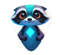 Glow Raccoon - Set di 12 plettri per chitarra, sottili, medi e spessi, adatti per chitarra, basso, chitarra elettrica e ukulele