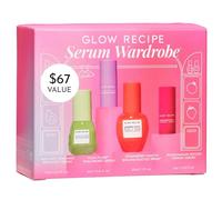 Glow Recipe Set per la cura della pelle - Siero alla ceramide di avocado + siero AHA BHA alla fragola + siero all'acido ialuronico Plum Plump + siero rassodante al peptide di melograno - Set regalo da