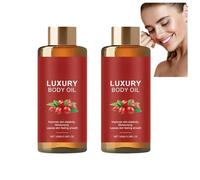 Glow Remedy Oil - Olio per il corpo rassodante e profondamente idratante con cocco, rosa canina e vitamina E, olio da massaggio leggero e non grasso, per donne dopo la doccia (2 pezzi)