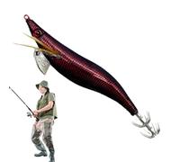 Glow Squid Jig - Saltwater Shrimp Lures | Fluorescent Artificial Fishing Baits | Realistic Freshwater Fish Luring Tools for Sea River | Glow Squid Lure | Saltwater Freshwater Fish Luring Tools