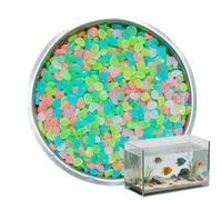 Glow Stones, Decorative Pebbles, 0.31x0.43 Inches 500 Pieces Handmade Colorful Rocks, Fish Tank Aquarium Art Crafts, Yard Garden Pond, Home Accessories for Adults Women Men Teens College & Collecting