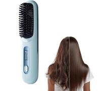 Glow Wave Heated Brush, Glowwave Wireless Heated Brush, 3 Heat Settings & LED Screen(Blue)