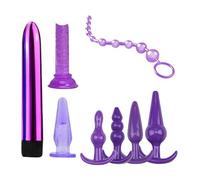 Glowdolls Una Lunga Barra, 5 Tappi A Ventosa, Un Lungo Tappo A Ventosa, Una Striscia di Perle, Set di Massaggi Sportivi -UJS0213A7