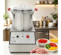 Glowdora Food Processor- Tritatutto Elettrico per Verdure E Carne, Tritatutto per Cipolle Professionale, Trita Verdure Elettrico da Banco, Acciaio 201, per Ristoranti, Pizzerie, Scuole 15L