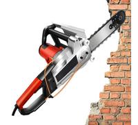 Glowdora Sega A Catena Elettrica per Cemento da 8900 W, Sega per Cemento Portatile con Pompa dell'Acqua, 2 Catene/2 Barre di Guida, per Tagliare Cemento, Barre d'Acciaio, Marmo 480