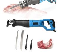 Glowdora Segaossa Elettrica da Macellaio, Sega Alternativa Professionale con Lama in Acciaio Inox, Sega da Macellaio, Sega Elettrica da Macellaio per Uso Domestico Commerciale per Taglio Ossa