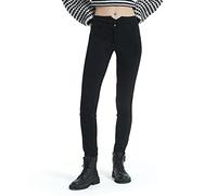 GLOWELFA Pantaloni da donna a vita alta slim - neri elastici di grandi dimensioni, ideali per ufficio, riunione, serata ed escursionismo, Nero , XXL