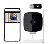 Glowflip Security Camera,5G Dual-Band Smart 2MP Security Camera, Person Detection, Color Night Vision 24/7 Recording & Smart Alerts, Effortless Sharing & Comprehensive Control (while+black,64G)