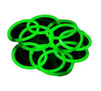 Glowhouse - Confezione da 100 braccialetti luminosi Premium, colori individuali (verde)