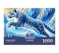 Glowing Black Panther with Blue Eyes Materiale Di Alta Qualità Bel Gioco Cerebrale, Ideale Per Relax Domestico E Attività Quotidiane 52x38cm/1000pcs