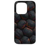 Glowing Charcoal Briquettes for Grillmasters and Smokers Custodia per iPhone 15 Pro