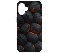 Glowing Charcoal Briquettes for Grillmasters and Smokers Custodia per iPhone 16