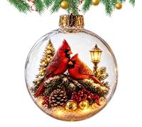 Glowing Christmas Ornament, Miniature Scene Ball, LED Tree Decoration
